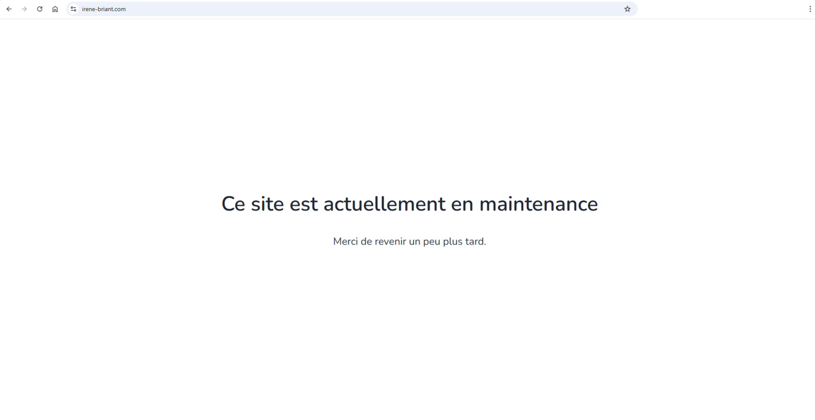 Ecran Mode Maintenance 6c74nv